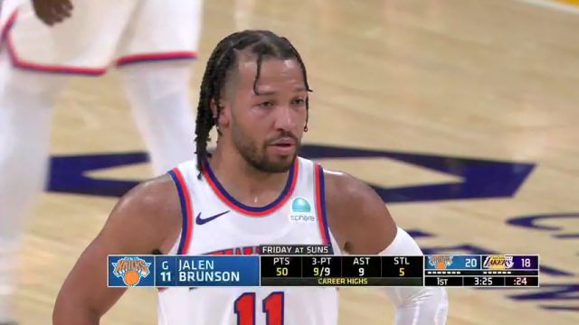 尼克斯vs湖人第1节中文解说回放