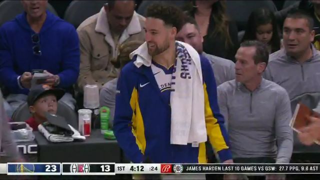 勇士vs快船第1节英文原声回放