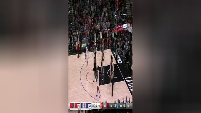 NBA常规赛：开拓者vs快船第4节英文原声回放