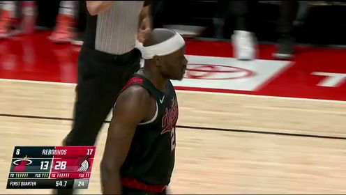 《波特兰开拓者》NBA常规赛：热火vs开拓者第1节中文解说回放