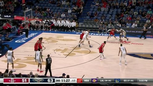 《NBA全场集锦》猛虎下山势不可挡！锡安连续冲击内线得分犹如砍瓜切菜