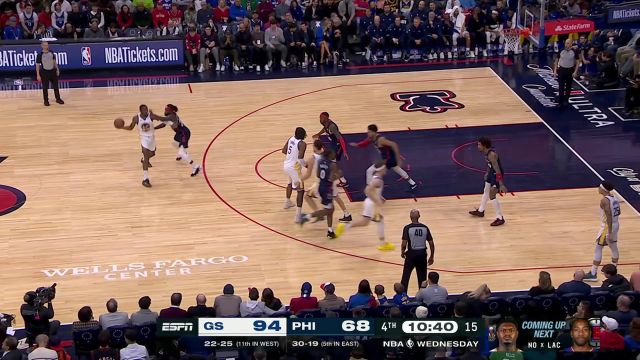 汤普森vs76人集锦 三分5中4高效进攻砍下18分