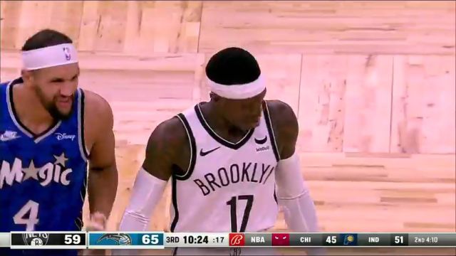 NBA常规赛：篮网vs魔术第3节英文原声回放