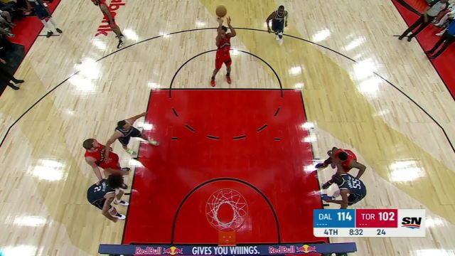 NBA常规赛：独行侠vs猛龙第4节英文原声回放