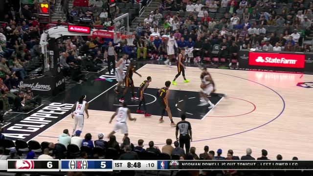 克雷伊奇迎头大帽哈登 杰伦·约翰逊反击空接鹰击长空