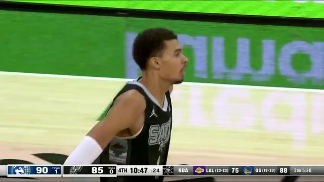 NBA常规赛：森林狼vs马刺第4节英文原声回放