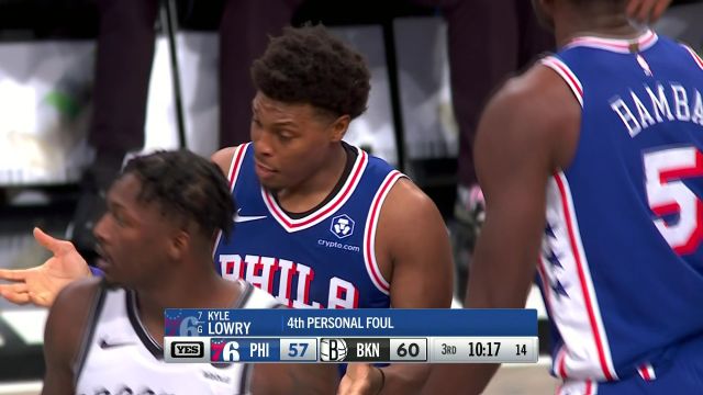 NBA常规赛：76人vs篮网英文原声全场回放