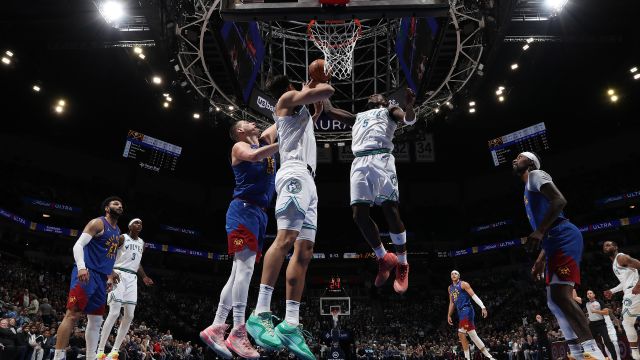 掘金vs森林狼五佳球 穆雷高难度神仙三分球 爱德华兹神兵天降逆天