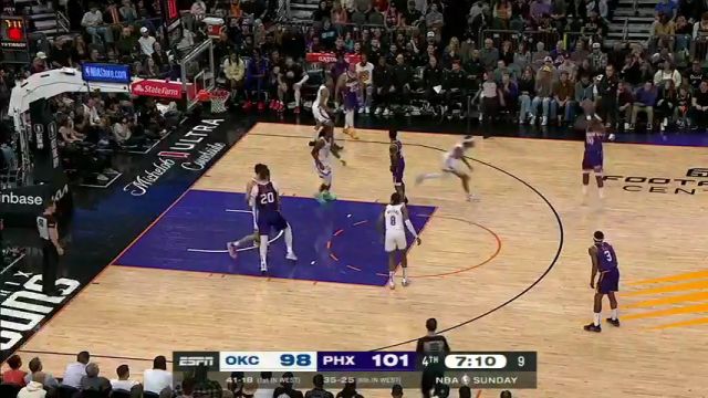 NBA常规赛：雷霆vs太阳第4节中文解说回放