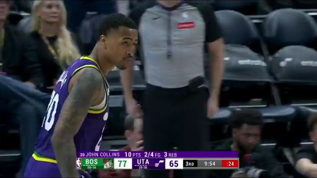 NBA常规赛：凯尔特人vs爵士第3节英文原声回放