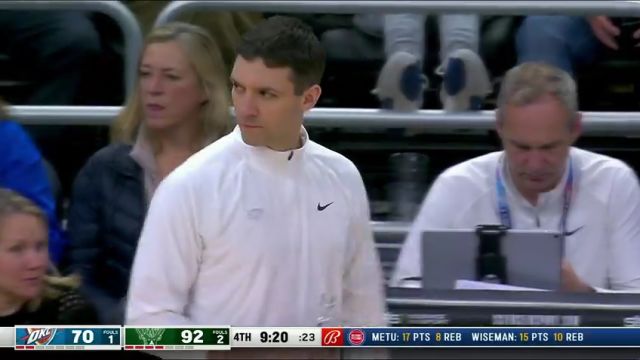 NBA常规赛：雷霆vs雄鹿第4节英文原声回放