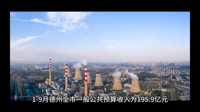 2023年19月德州各地财政收入,德城总量靠前,禹城增速理想