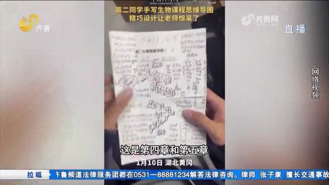 学霸!高二同学手写生物课程思维导图,精巧设计让老师都听呆了