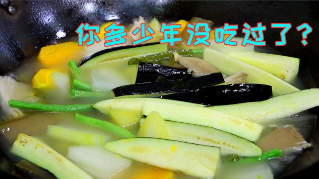 这段时间大鱼大肉吃腻了?四川这道水煮耙耙菜,看得我直流口水