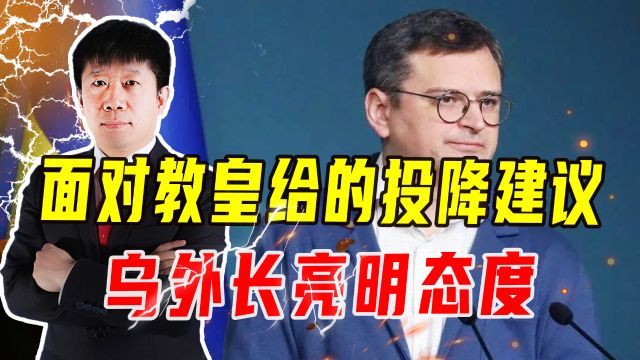 面对教皇给的投降建议,乌外长亮明态度,坚决不向俄罗斯举白旗