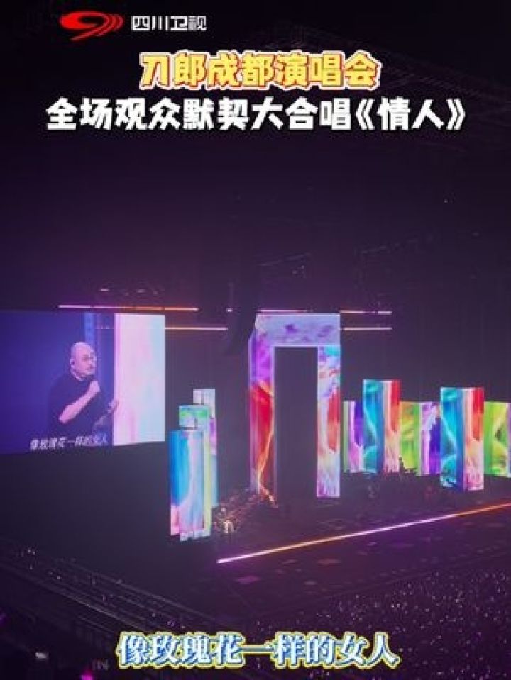 刀郎成都演唱会全场大合唱《情人》!现场的朋友们太给力了!
