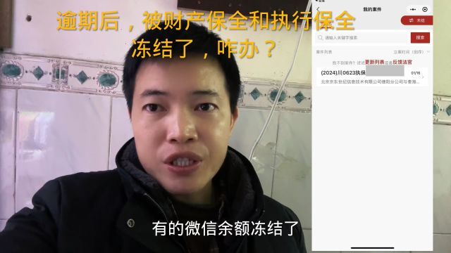 逾期后,被财产保全和执行保全冻结了,咋办?