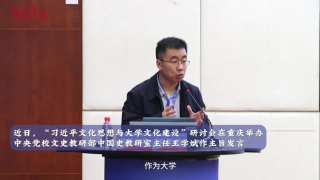 中央党校中国史教研室主任王学斌:高校要营造中华文化的“辐射层”