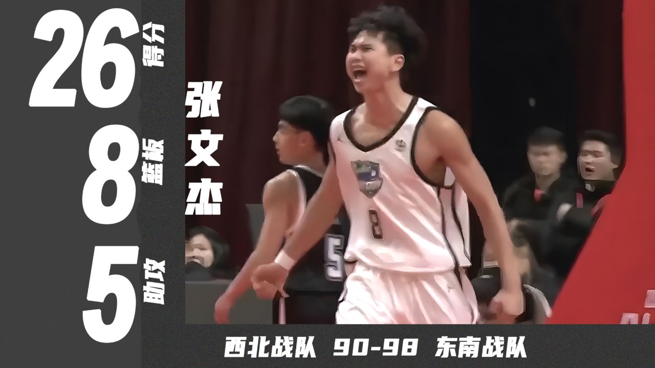 一条龙双手暴扣杀死比赛！张文杰26分8篮板5助攻，当选耐高全明星MVP_高清1080P在线观看平台_腾讯视频