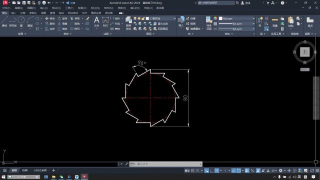 CAD制图初学入门教程,看上去简单的图,真画起来也有一定难度!