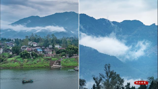 渠县三汇镇:旅途再美也抵不过家乡那一泓碧水 云遮雾绕的青山