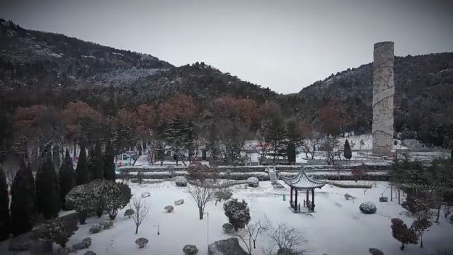 济宁邹城市:五宝庵山雪映韵 水墨禅心绘冬卷