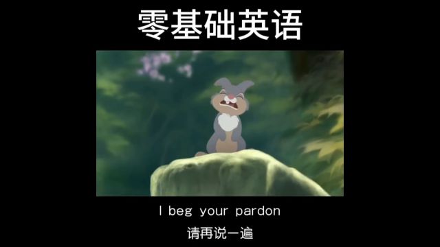 每日英语口语练习 I beg your pardon 请再说一遍