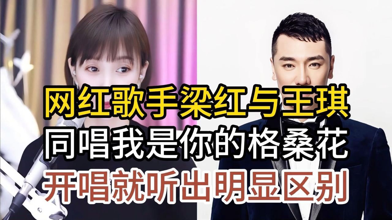 网红歌手梁红与王琪,同唱老歌我是你的格桑花,开唱听出明显区别