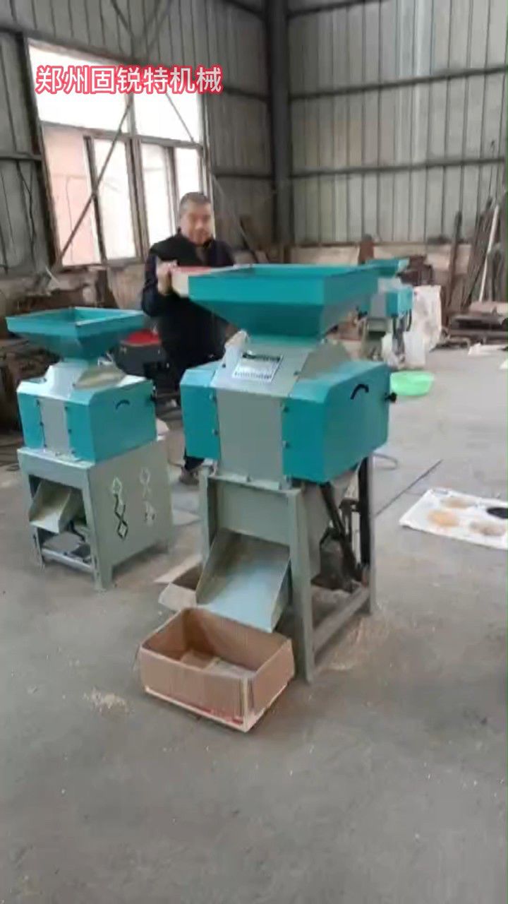 小型对辊玉米粒粉碎机 高粱双辊破碎机 粮食破瓣机