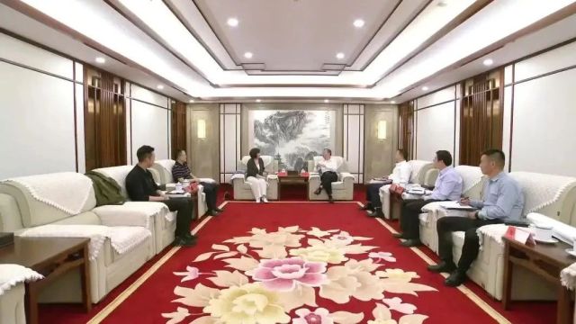 胡忠雄会见湖南中科电气股份有限公司董事长余新一行