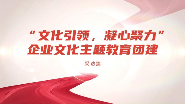 “文化引领,凝心聚力”企业文化主题教育团建——采访篇