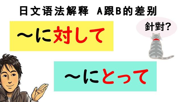 第一集 针对于、相对于、对~而言的用法