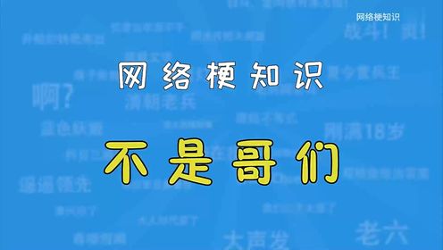 不是哥们是什么梗?不是一响,哥们登场【网络梗知识】_高清1080P在线观看平台_腾讯视频