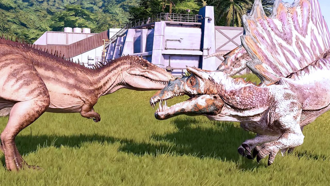 风暴棘龙,鲨齿龙,高棘龙—游戏:侏罗纪世界进化