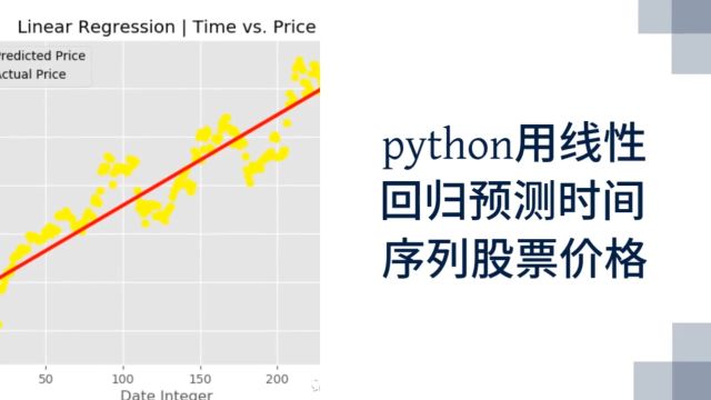 python用线性回归预测股票价格