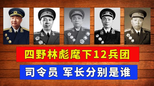 四野林彪麾下12兵团司令员,军长分别是谁,你知道几个?