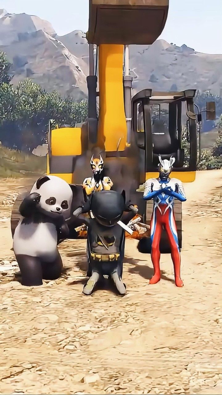 赛罗奥特曼解救熊猫宝宝 #奥特曼 #二次元 #学生党