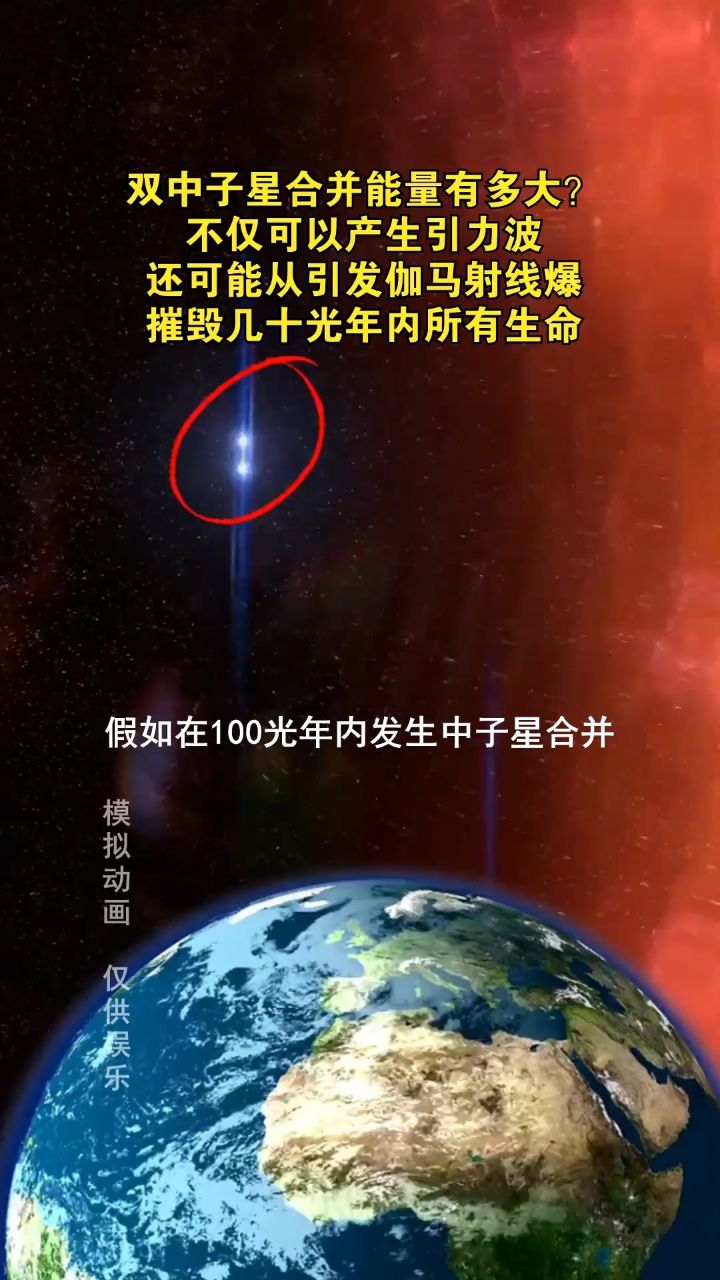 双中子星合并的效果演示