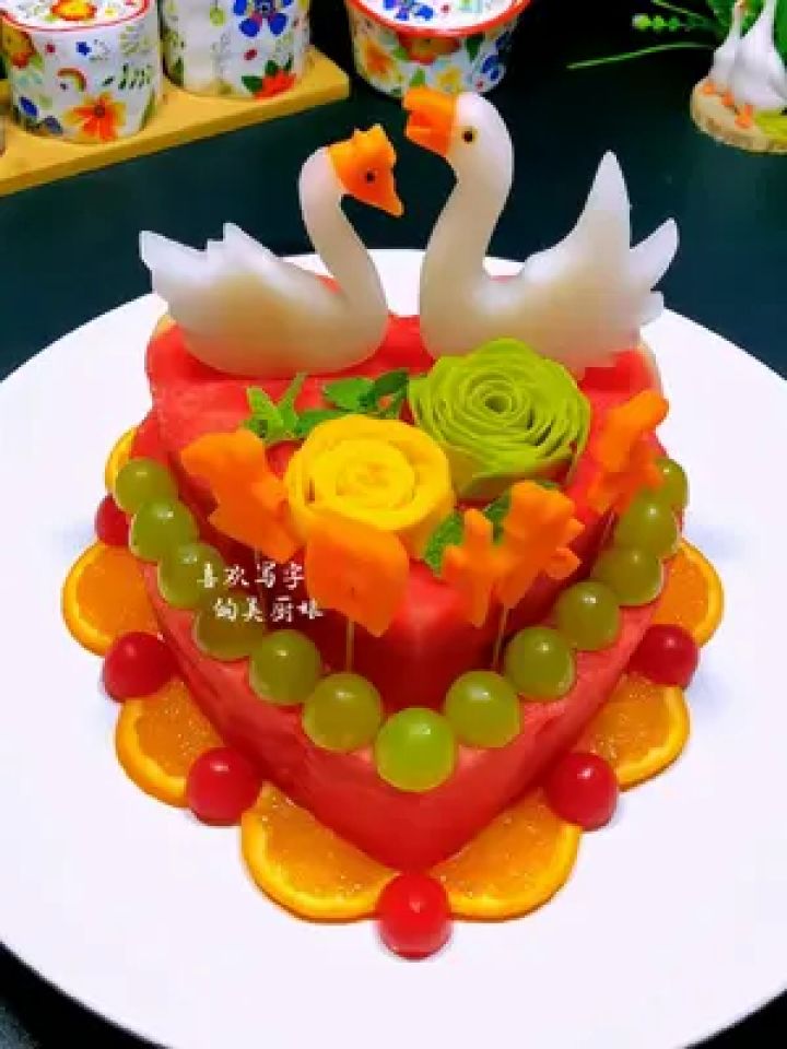 创意果盘 #水果生日蛋糕#美食分享