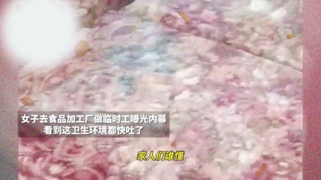 女子去食品加工厂做临时工曝光内幕看到 这卫生环境都快吐了