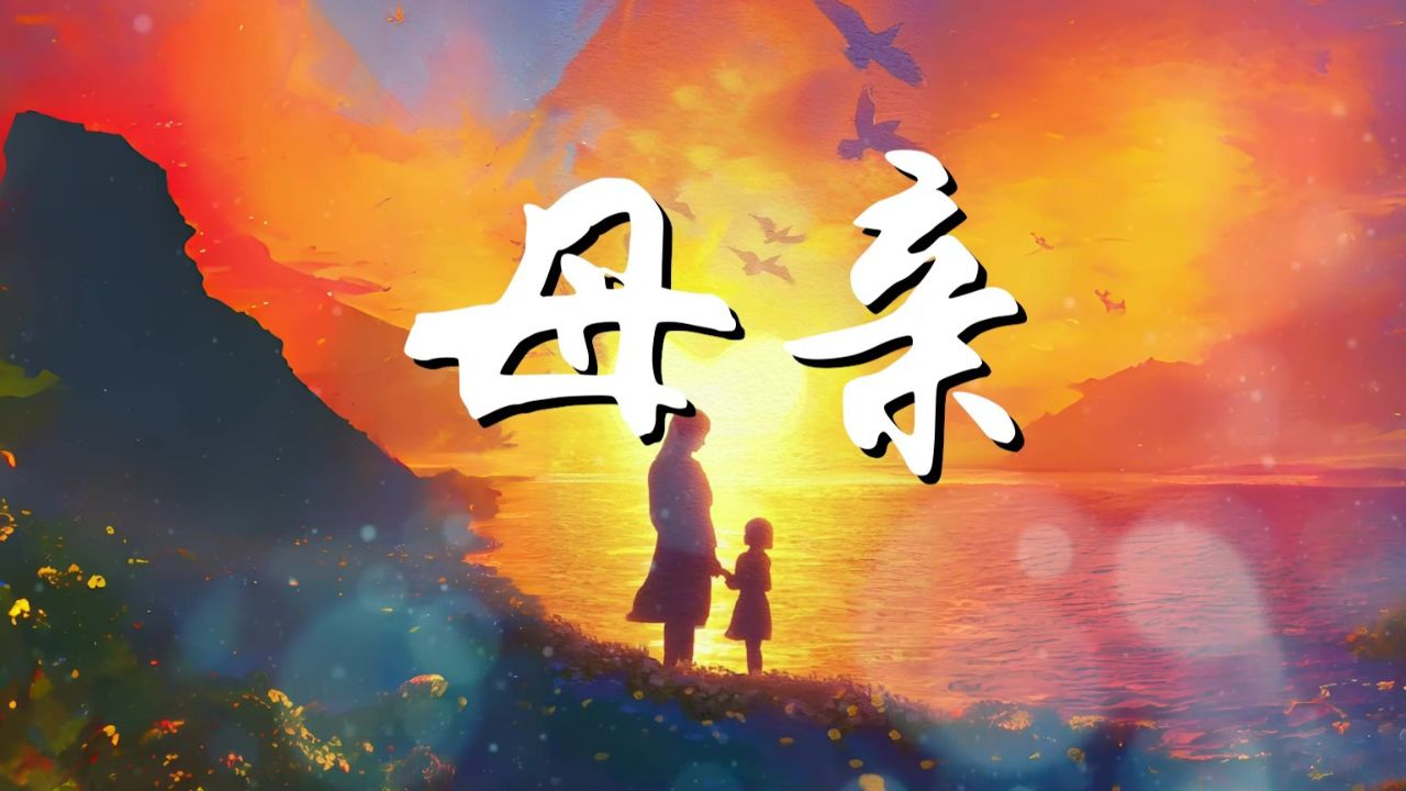 母亲 亲情 母亲节 母爱 诗歌朗诵配乐伴奏舞台演出led背景视频素材