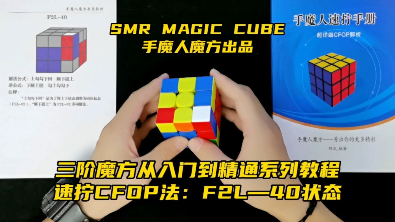 三阶魔方从入门到精通系列教程,速拧CFOP法:F2L-40状态_高清1080P在线观看平台_腾讯视频