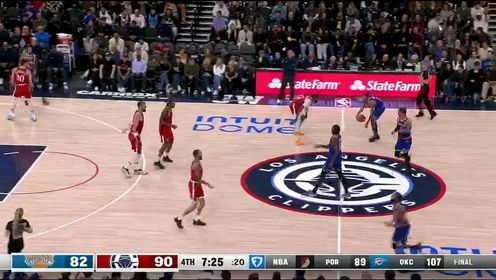 《洛杉矶快船》NBA常规赛：尼克斯vs快船英文原声全场回放