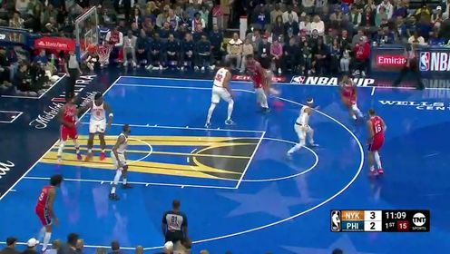 《费城76人》【回放】NBA杯小组赛：尼克斯vs76人第1节英文原声回放