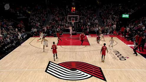 《NBA全场集锦》NBA常规赛：爵士vs开拓者第4节中文解说回放