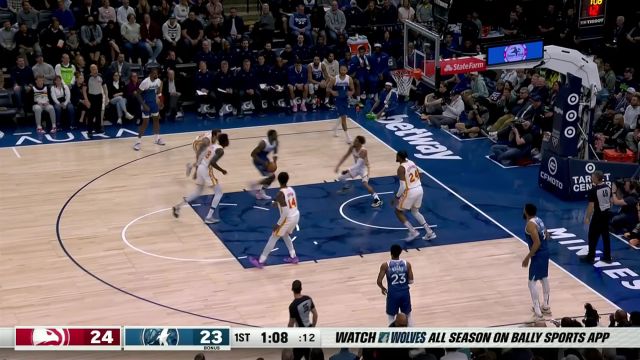 老鹰106-109森林狼 戈贝尔大两双森林狼主场击退老鹰