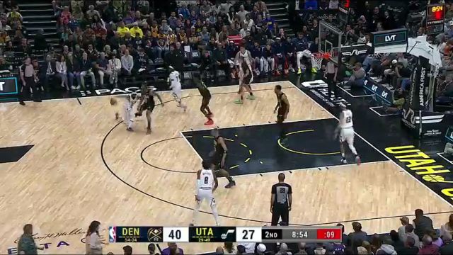 NBA常规赛：掘金vs爵士第2节英文原声回放