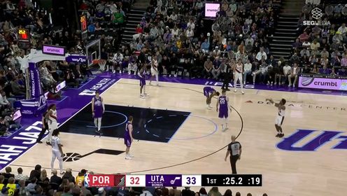 《NBA全场集锦》【回放】NBA常规赛：开拓者vs爵士英文原声全场回放