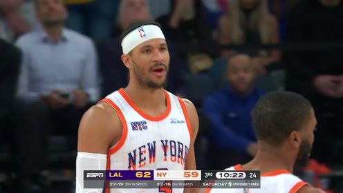 《NBA全场集锦》【回放】NBA常规赛：湖人vs尼克斯第3节英文原声回放