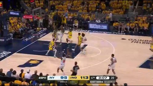 《NBA全场集锦》NBA季后赛：尼克斯vs步行者第4节英文原声回放